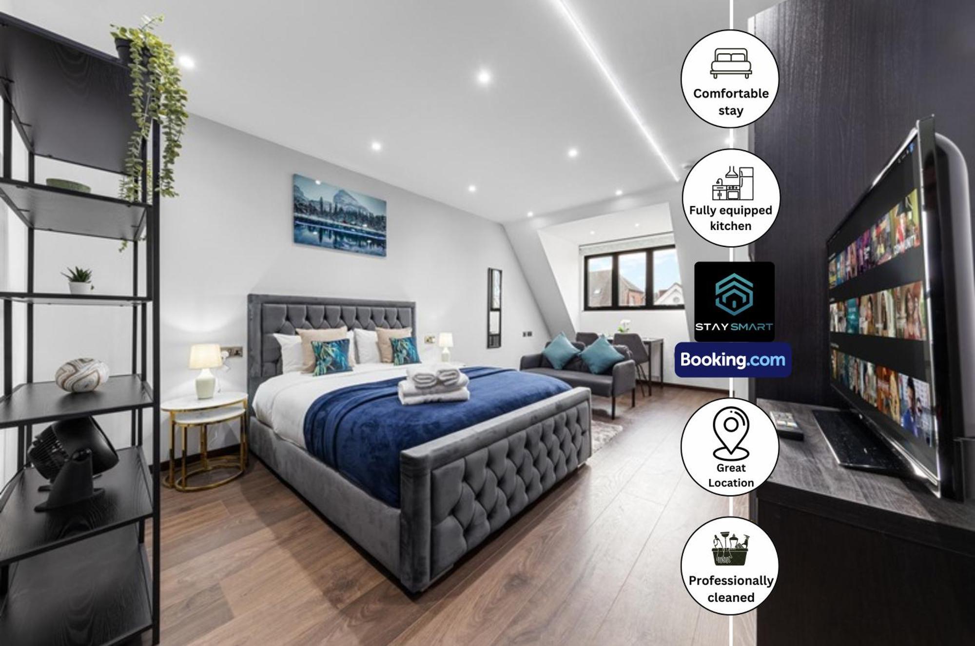 Stylish Studio Apt By Stay Smart Short Lets & Serviced Accommodation Woodstock With Free Wifi London Bagian luar foto