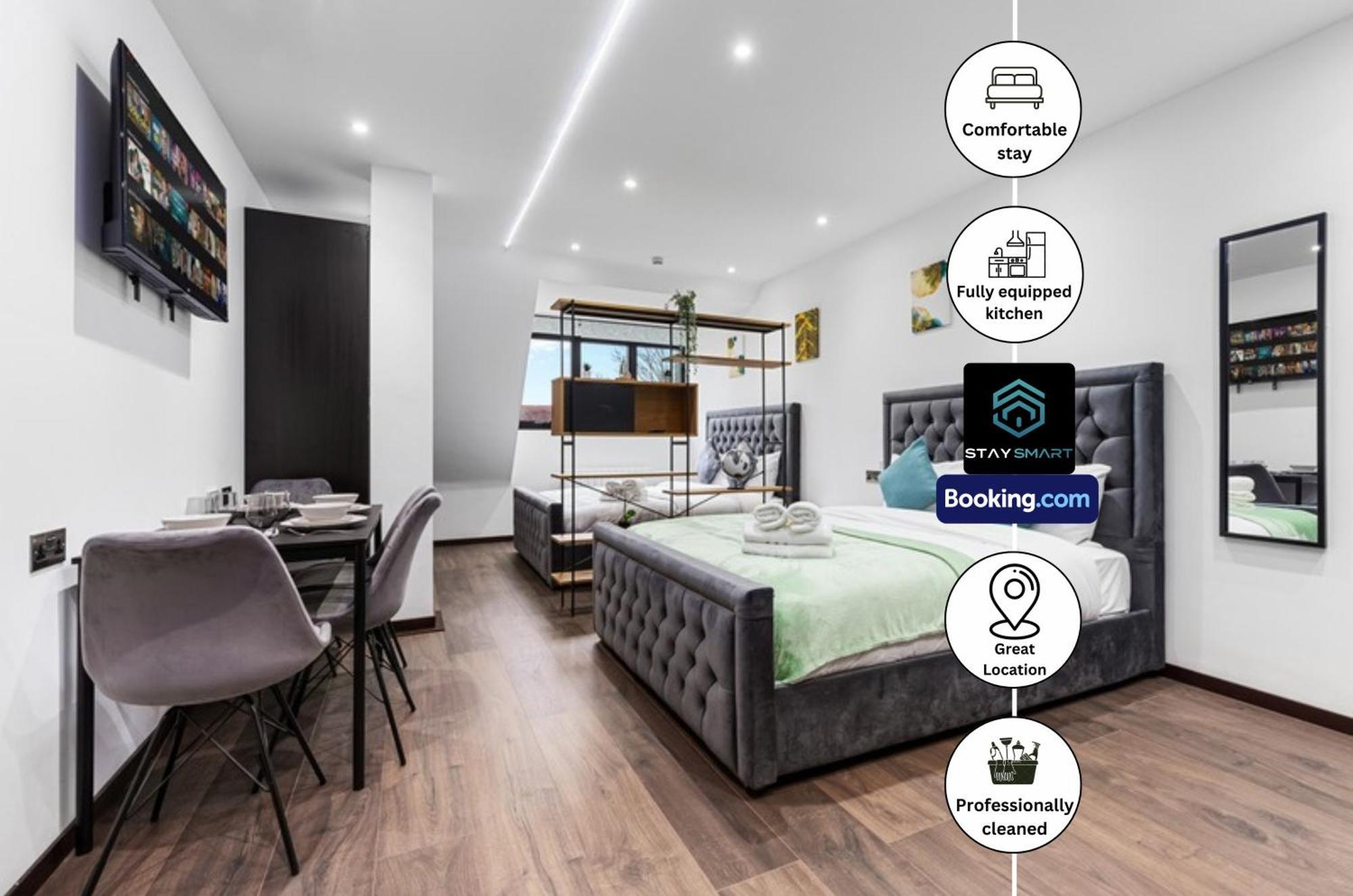 Stylish Studio Apt By Stay Smart Short Lets & Serviced Accommodation Woodstock With Free Wifi London Bagian luar foto