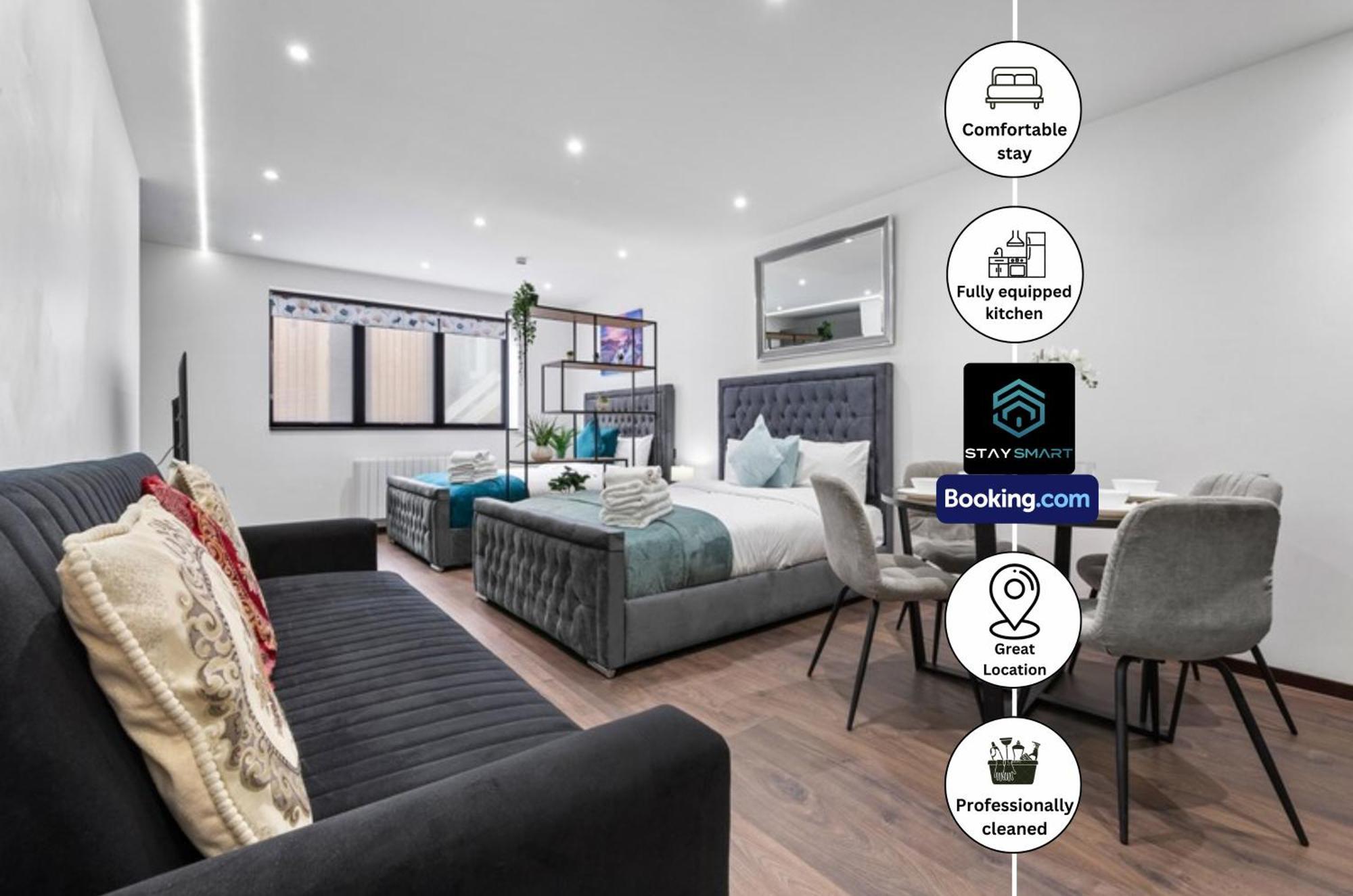 Stylish Studio Apt By Stay Smart Short Lets & Serviced Accommodation Woodstock With Free Wifi London Bagian luar foto